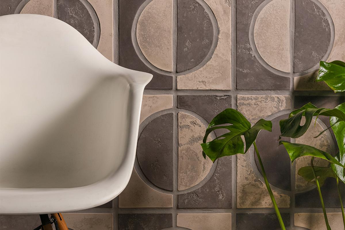 Artillo Arches Set Cotto Chocolate and Bone Limestone