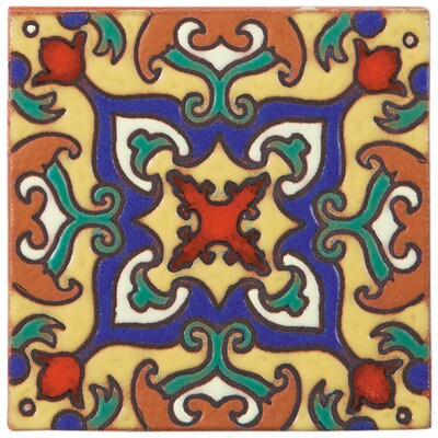 Handpainted Tile Sample - 6x6 SD110B